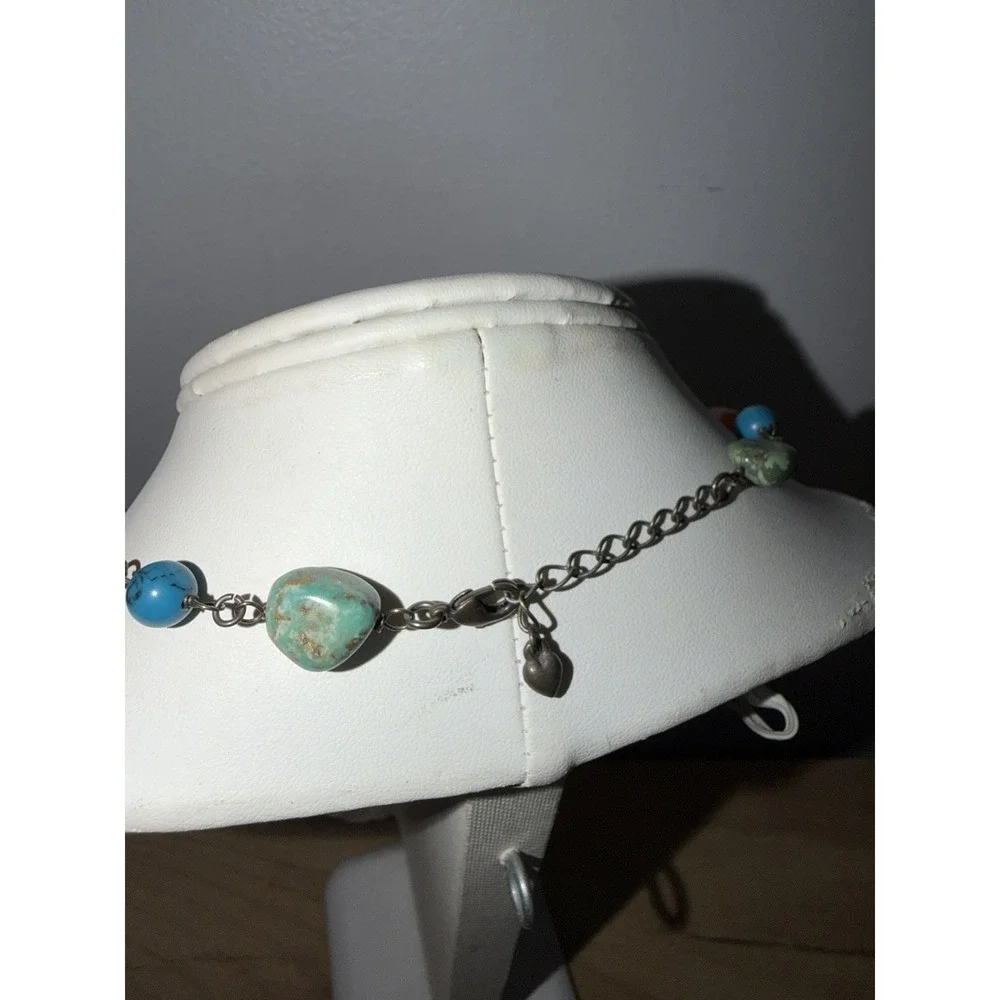 Vintage Turquoise,‎ Coral Choker Necklace Choker